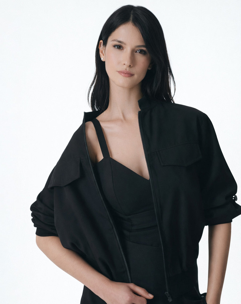 JAQUETA BOMBER DE SARJA