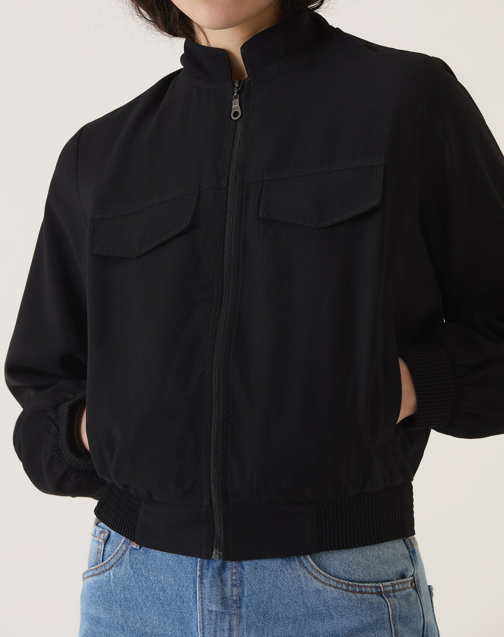 JAQUETA BOMBER DE SARJA