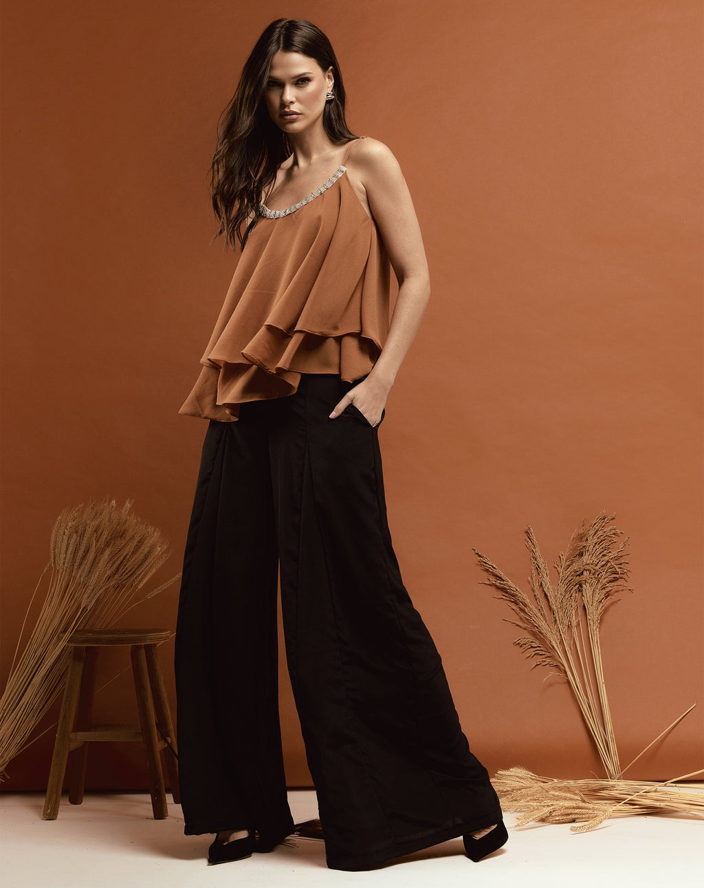 Calça Pantalona de Alfaiataria - Preto