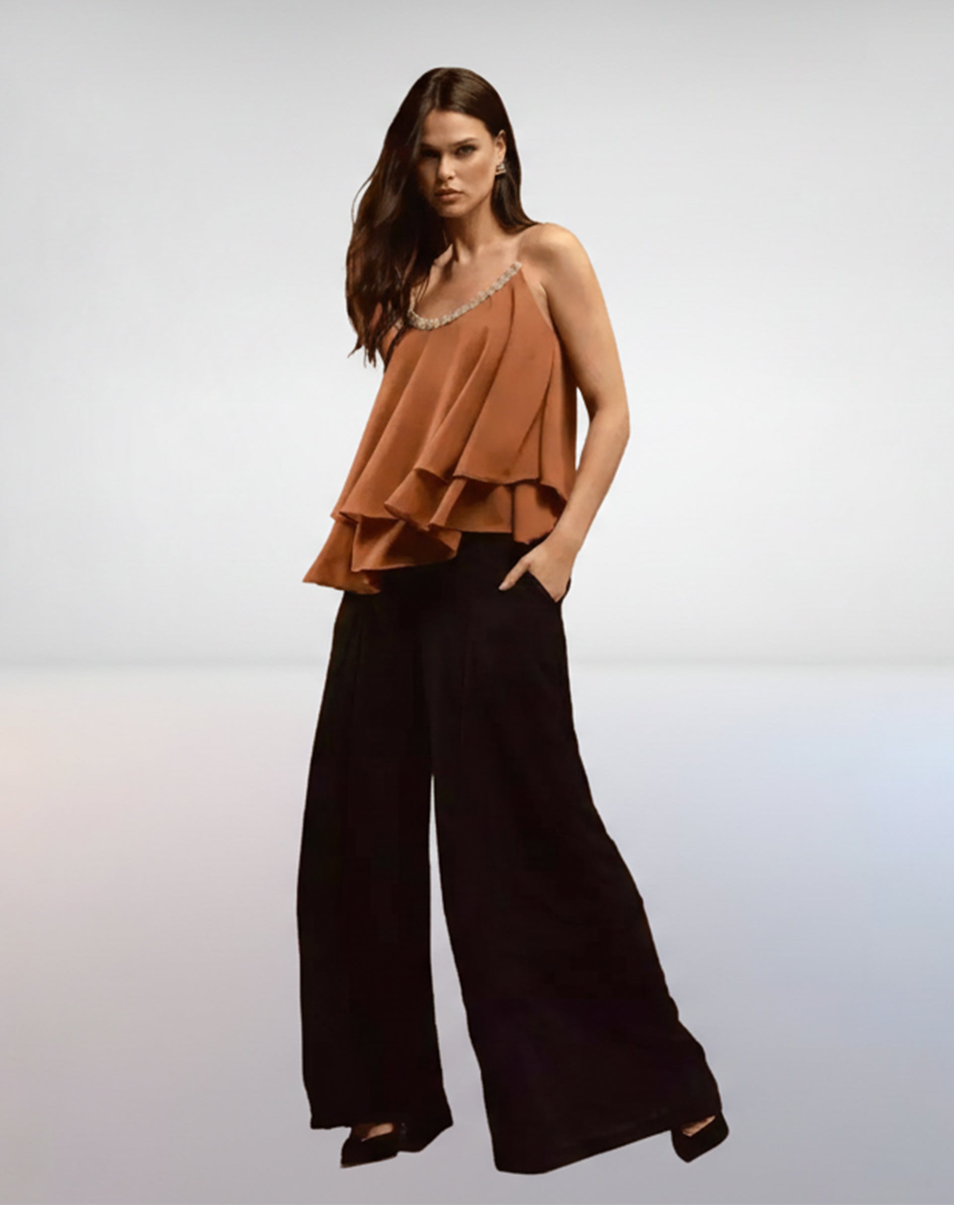 Calça Pantalona de Alfaiataria - Preto